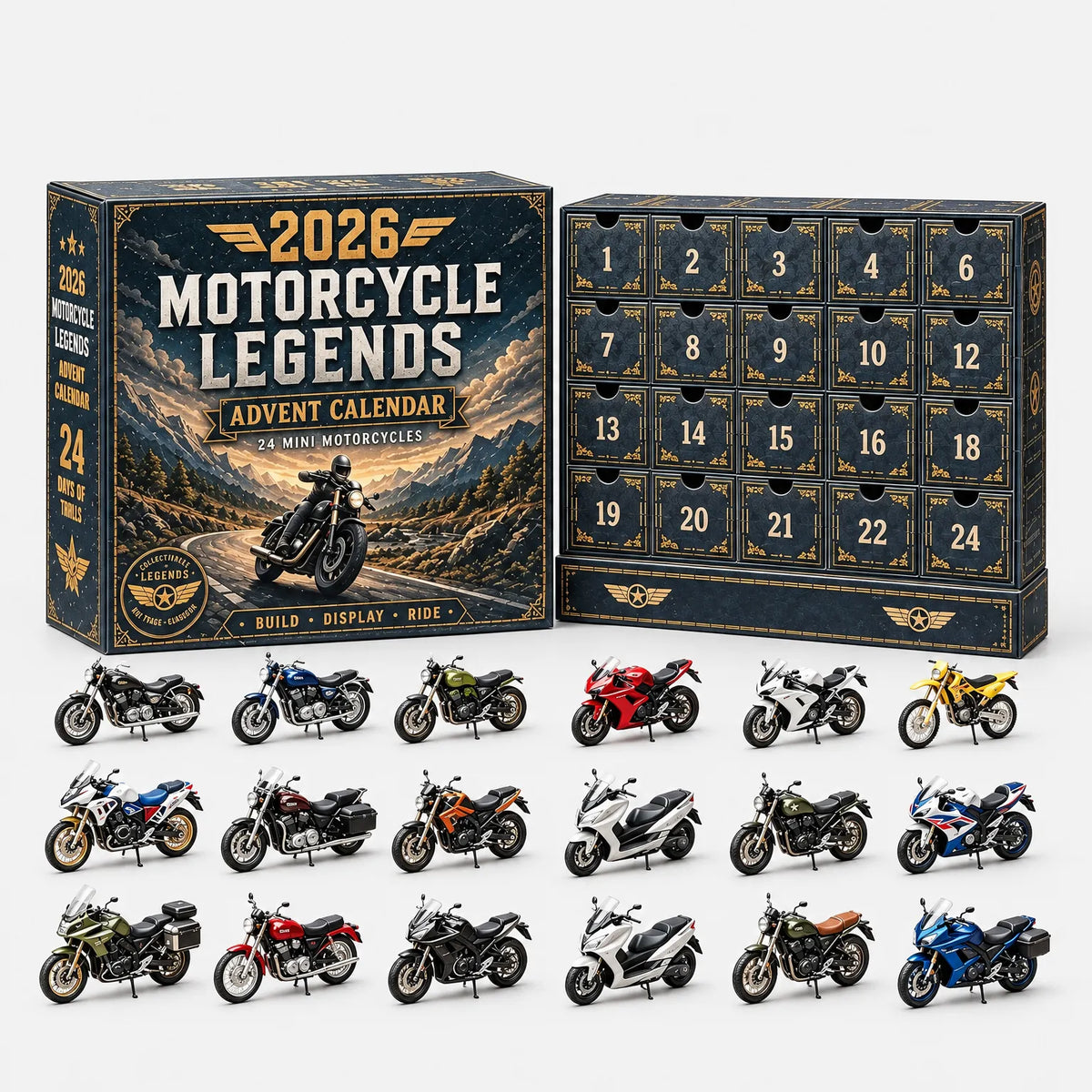 Vehicle Advent Calendar Die-Cast Metal 24 Models