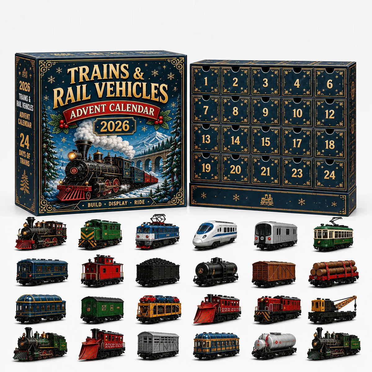 Vehicle Advent Calendar Die-Cast Metal 24 Models