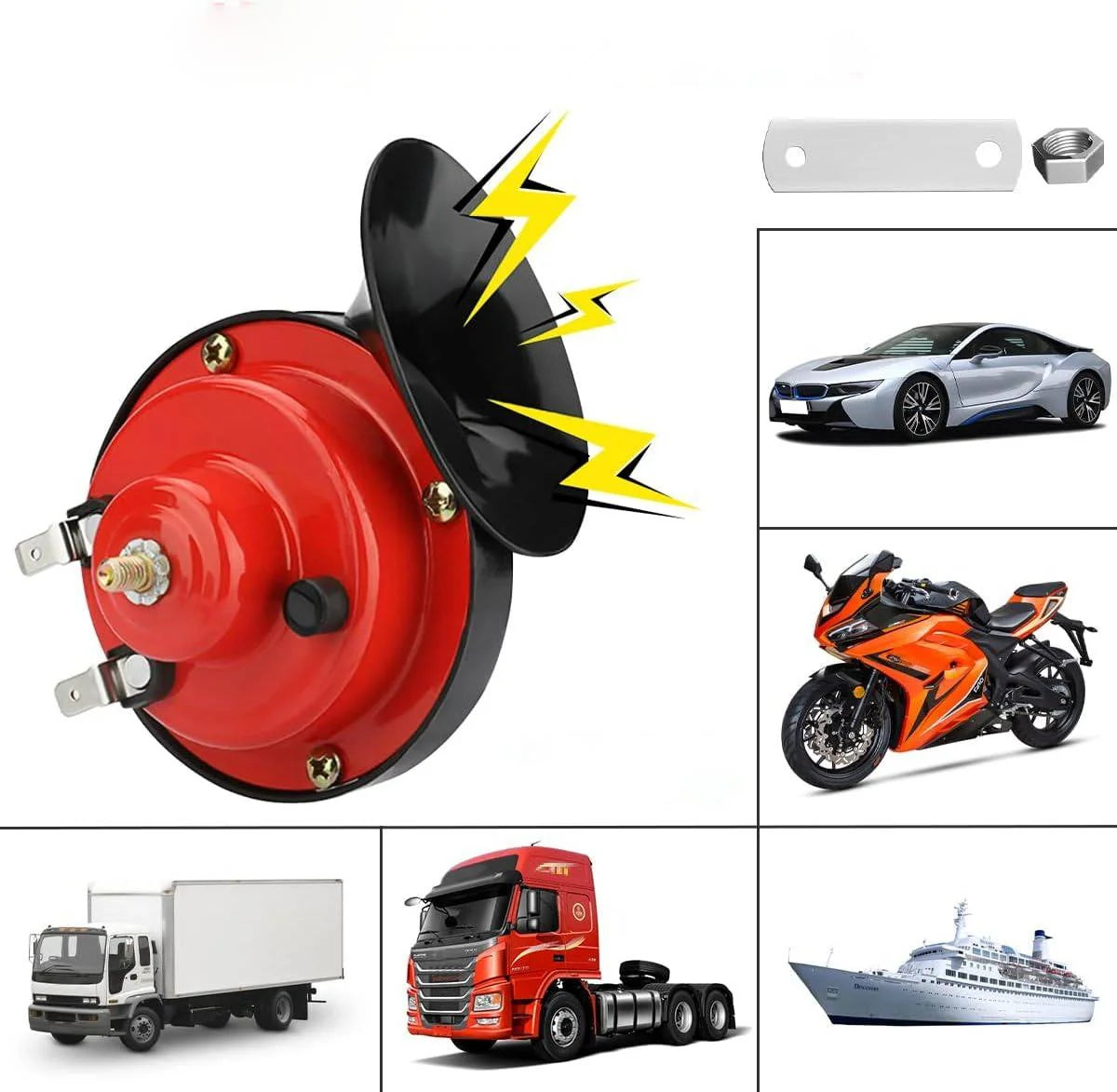Vehicle Horn Dual-Tone High Projection 12V Weather-Resistant