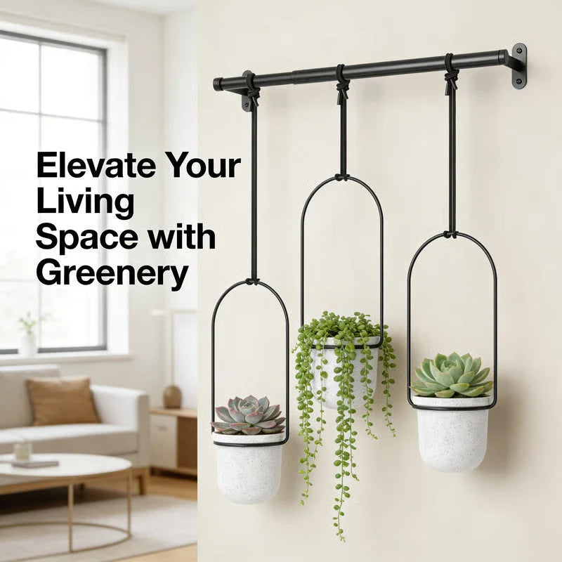 Vertical Garden Set Height-Adjustable & Space-Saving 3 Plant Holders