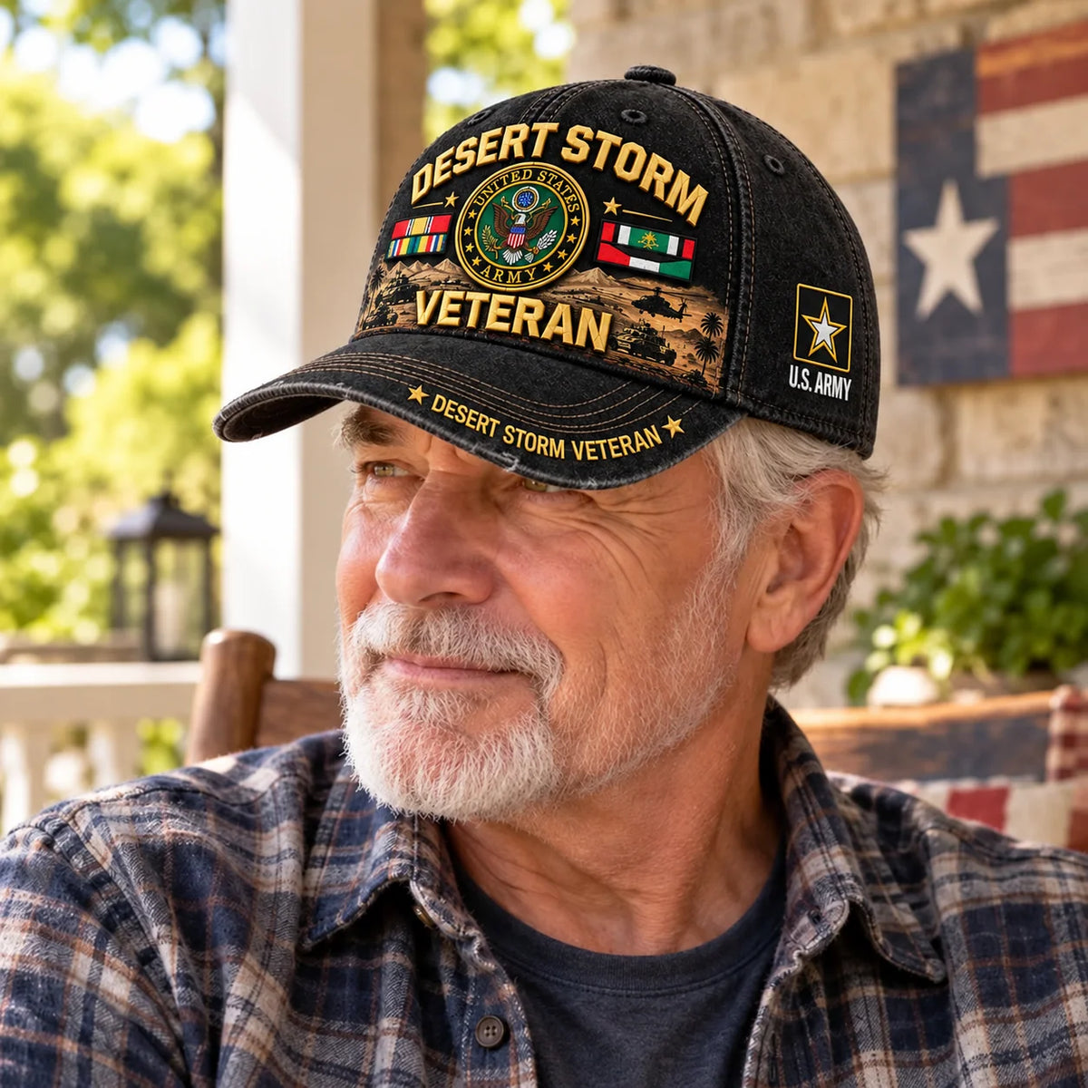Veteran Cap Desert Storm Tribute Adjustable Curved Brim