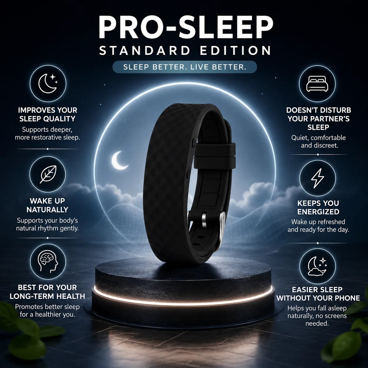 Vibration Alarm Wristband Silent Vibration Rechargeable Adjustable Band