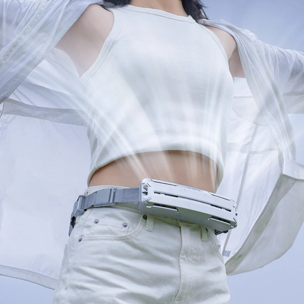 Waist Fan Rechargeable Clip-On Adjustable Airflow