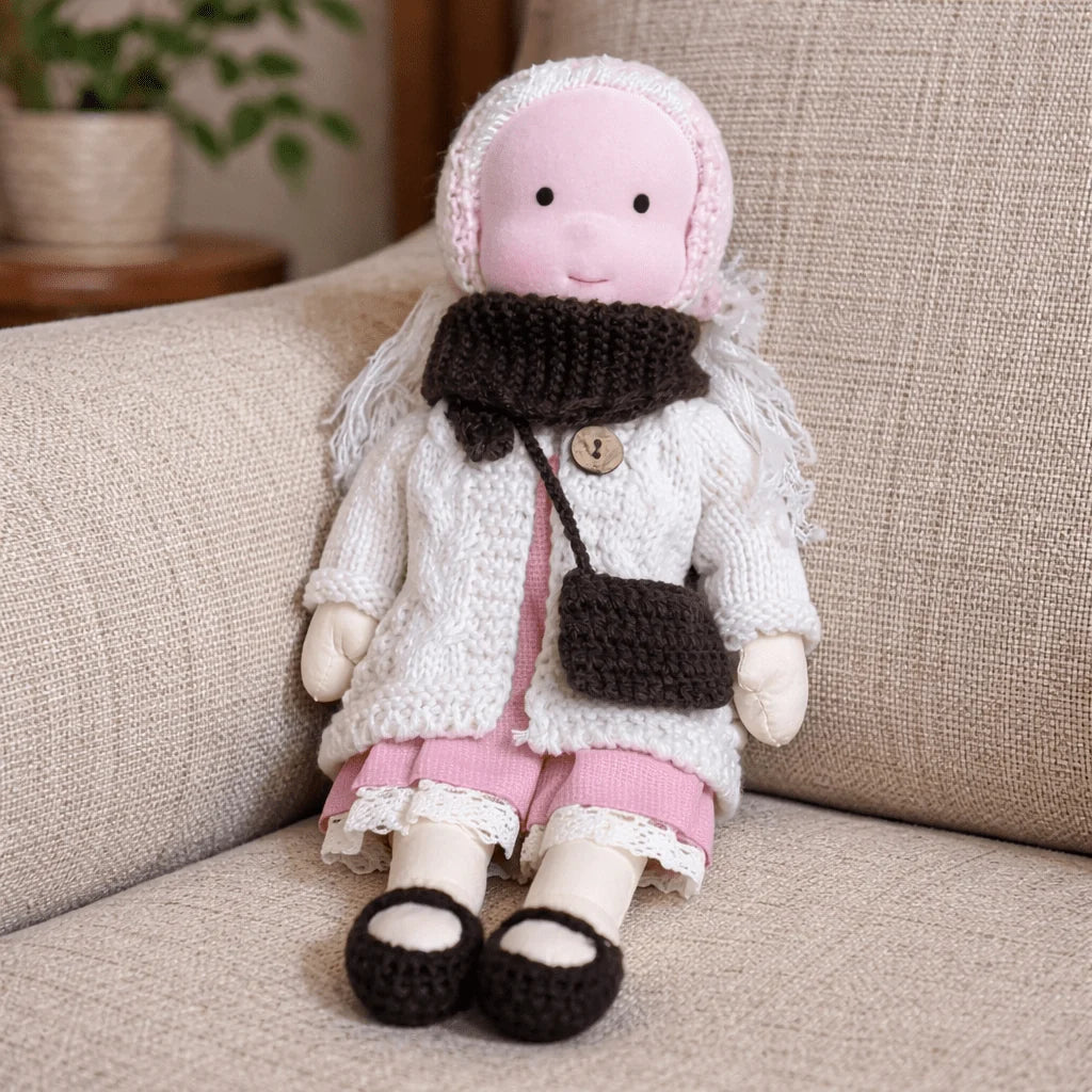 Waldorf Doll 100% Cotton Plush Body Handcrafted 11 Inch