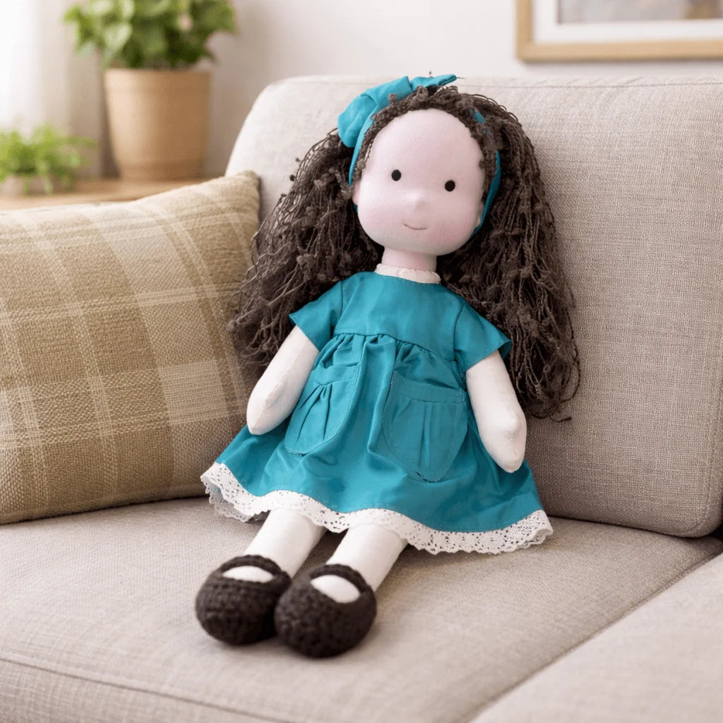 Waldorf Doll 100% Cotton Plush Body Handcrafted 11 Inch