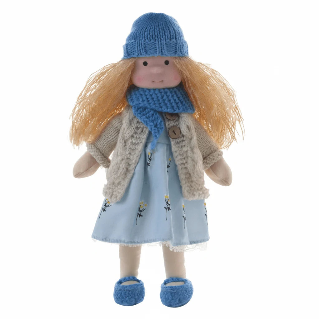 Waldorf Doll 100% Cotton Plush Body Handcrafted 11 Inch
