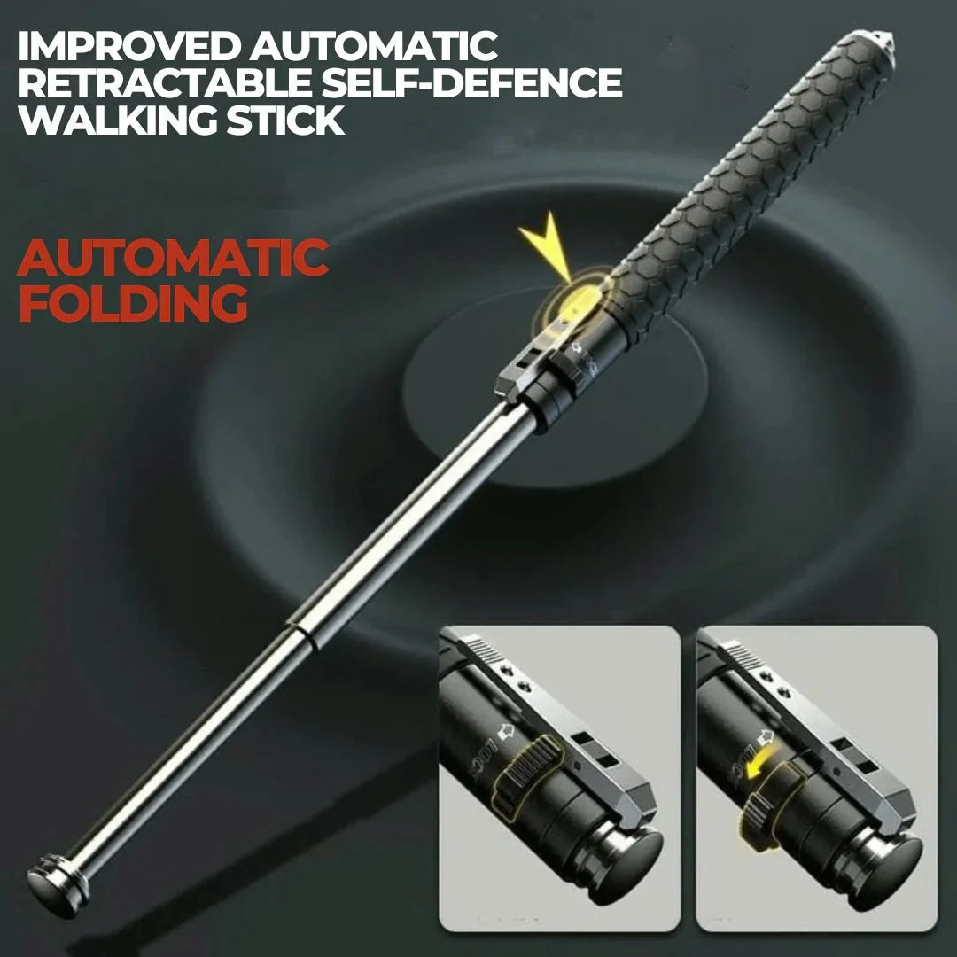 Walking Stick Automatic Folding Anti-Slip Grip