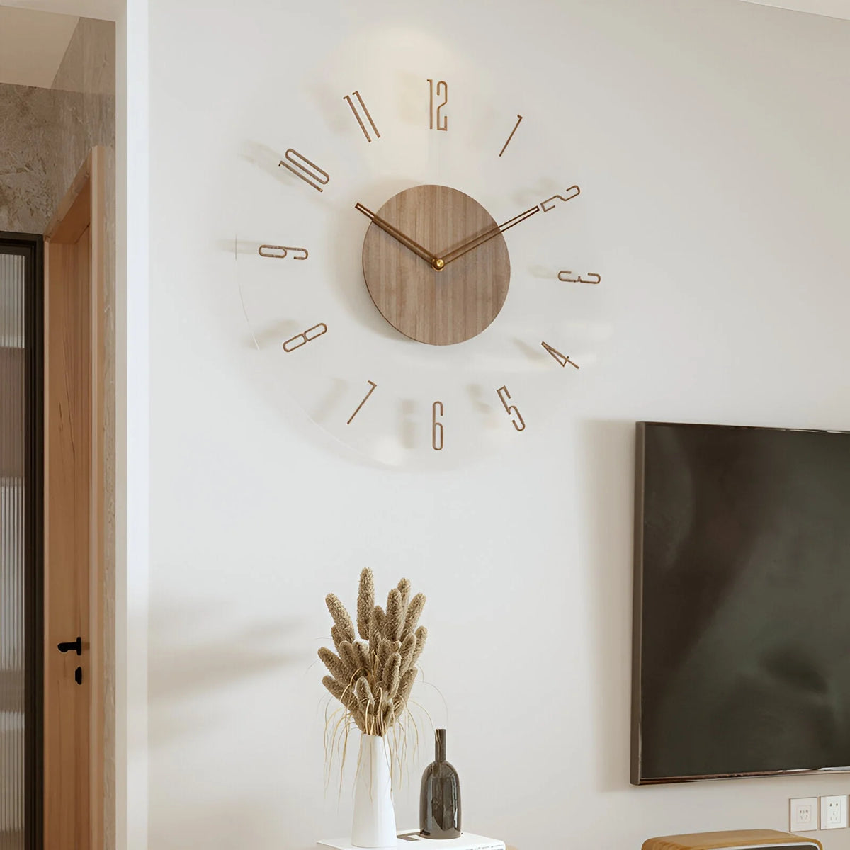 Wall Clock Transparent Dial & Silent Quartz
