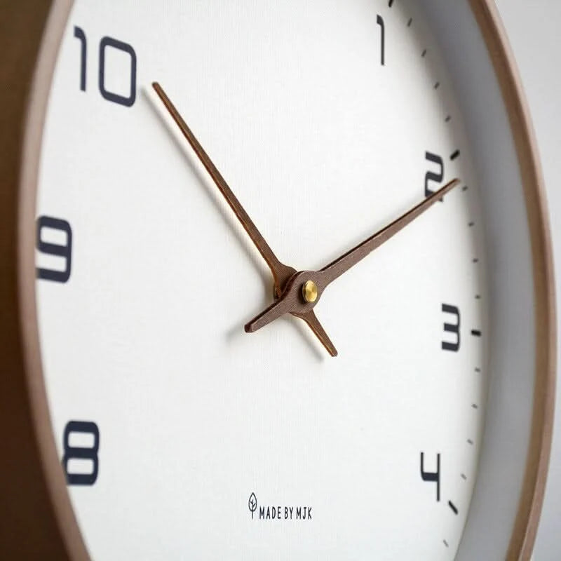 Wall Clock Wooden Silent Quartz Two Sizes