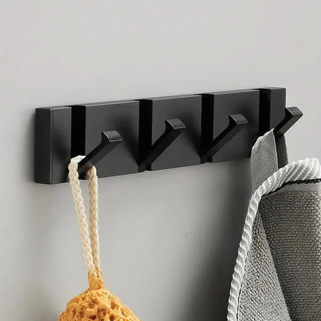 Wall Hook Foldable Aerospace Aluminum Adhesive & Screw Mount