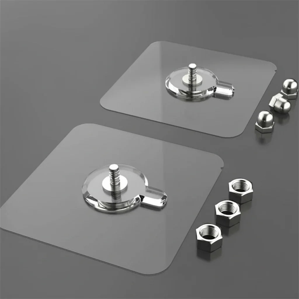 Wall Hook Transparent Self-Adhesive Holds 11 Lbs