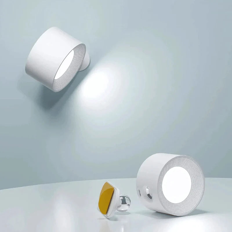 Wall Lamp Wireless Rechargeable 360° Rotatable No Drill Mount