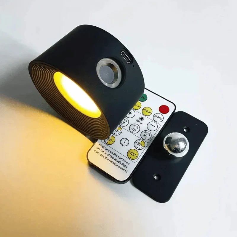 Wall Lamp Wireless Rechargeable 360° Rotatable No Drill Mount
