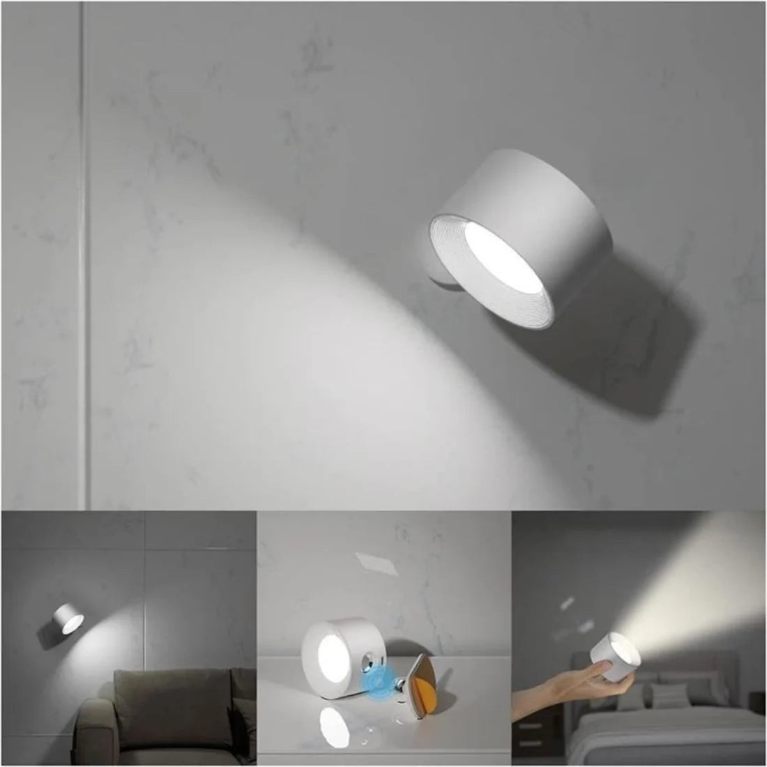 Wall Light 360° Cordless Rechargeable Waterproof
