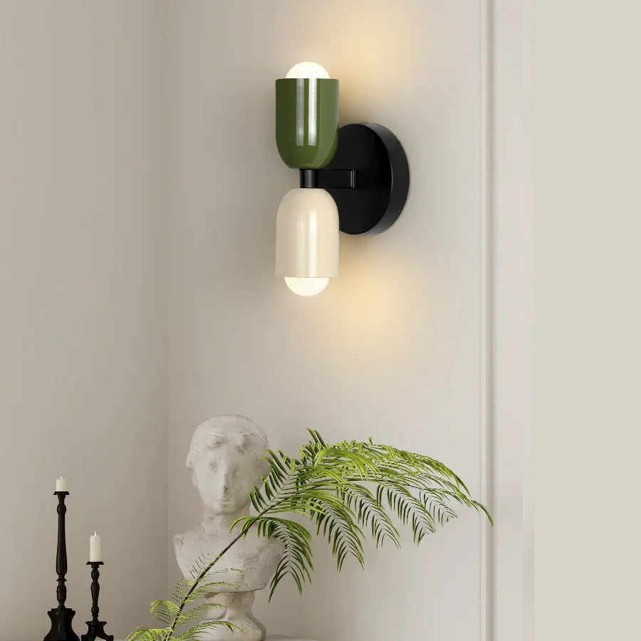 Wall Light Double Head Stainless Steel Warm White LED