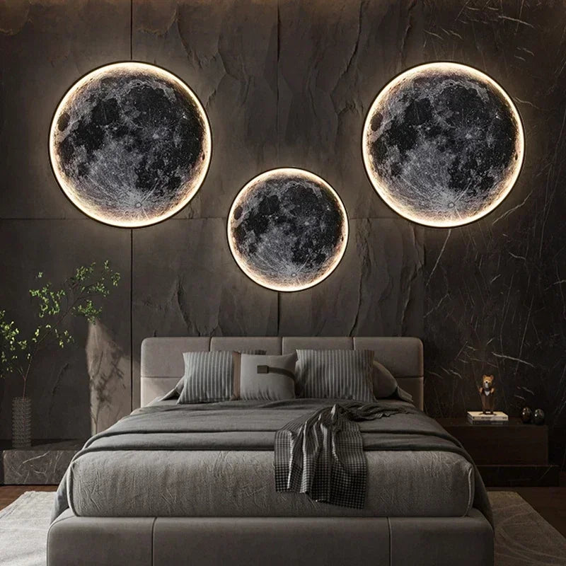 Wall Light Embossed Moon Crater LED