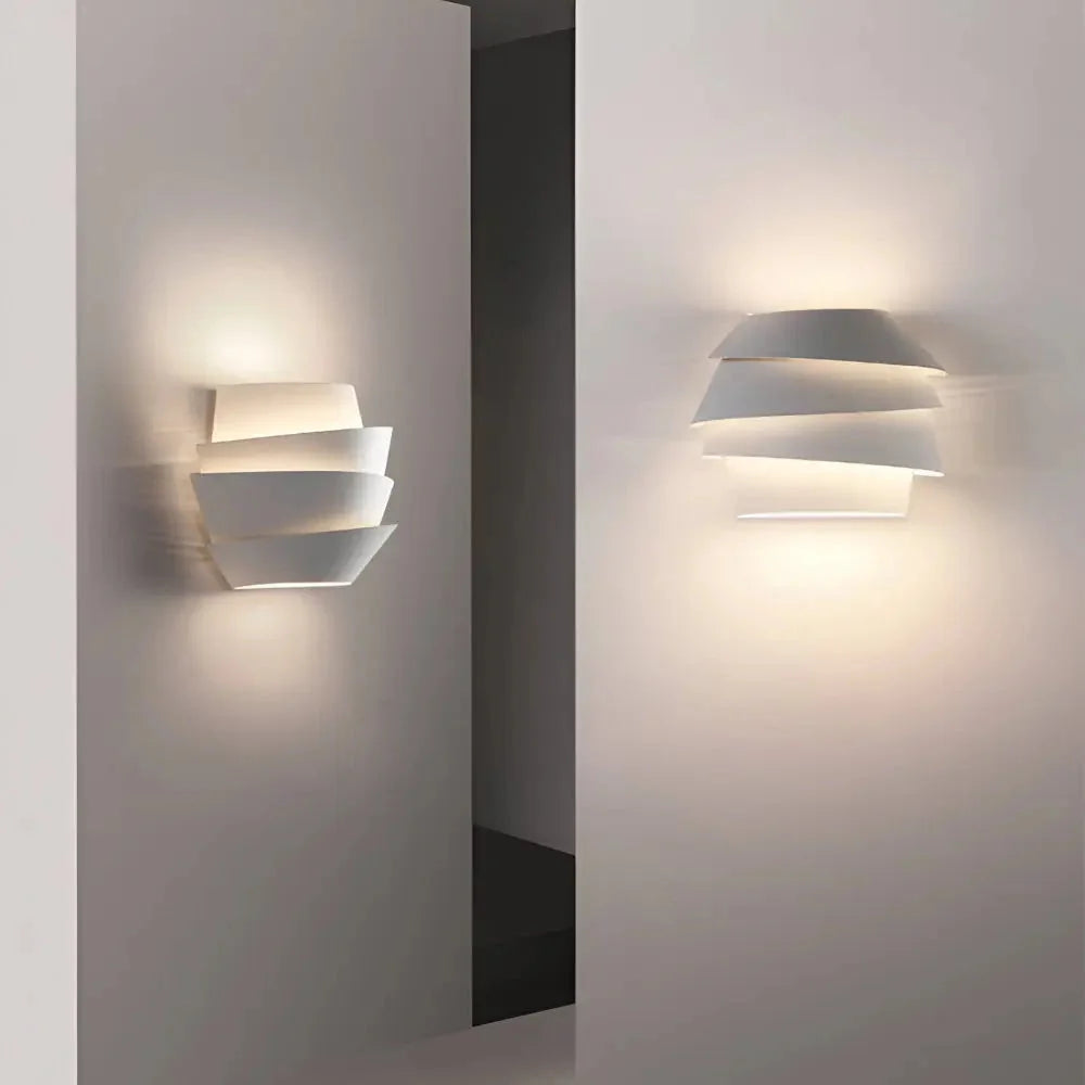 Wall Light Up And Down Layered Iron Housing