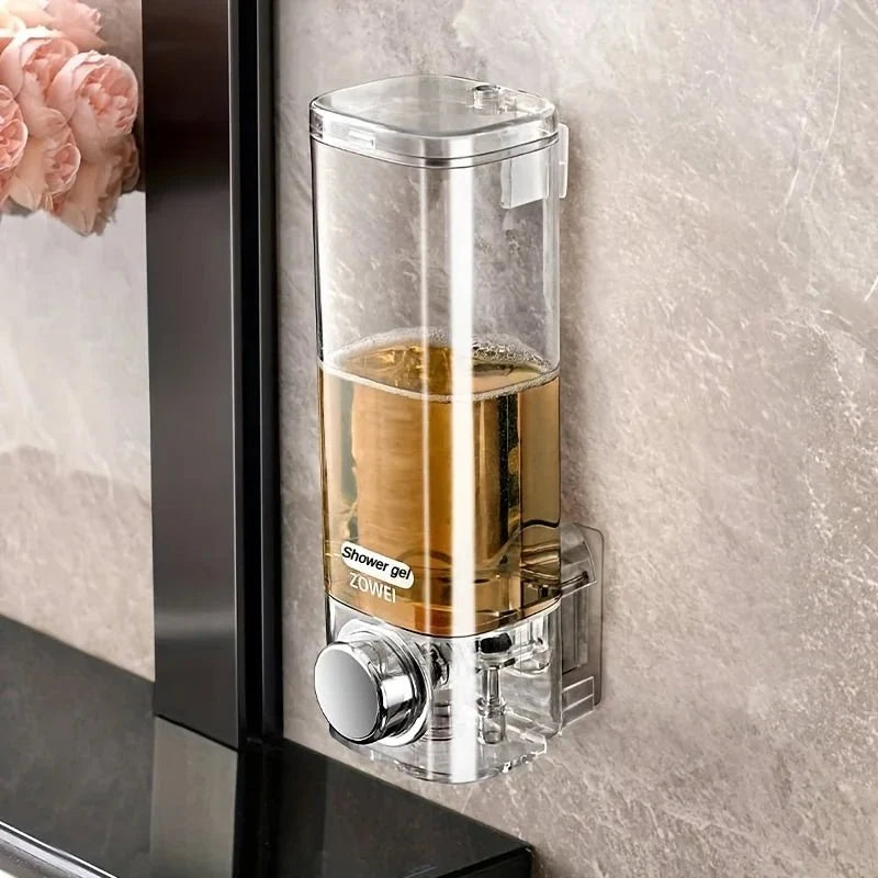 Wall-Mounted Soap Dispenser Adhesive No-Drill 10.1 Oz Capacity