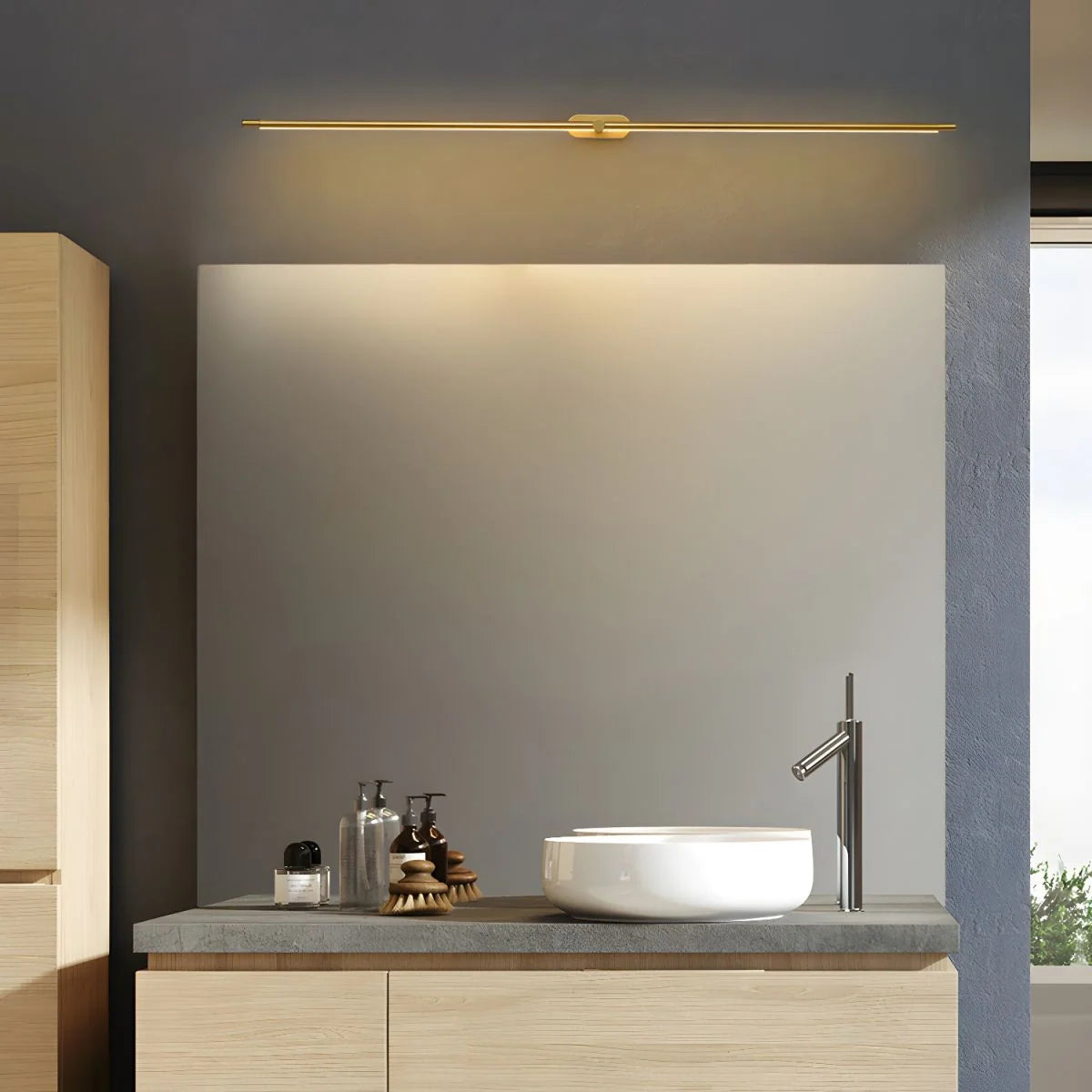 Wall Sconce Slim USB Rechargeable 3-Color Dimmable LED