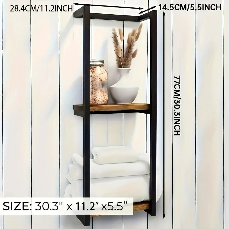 Wall Towel Holder Vertical Ventilated Space-Saving