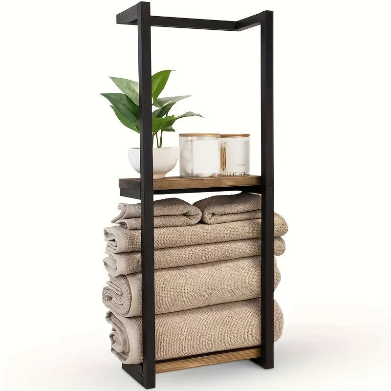 Wall Towel Holder Vertical Ventilated Space-Saving