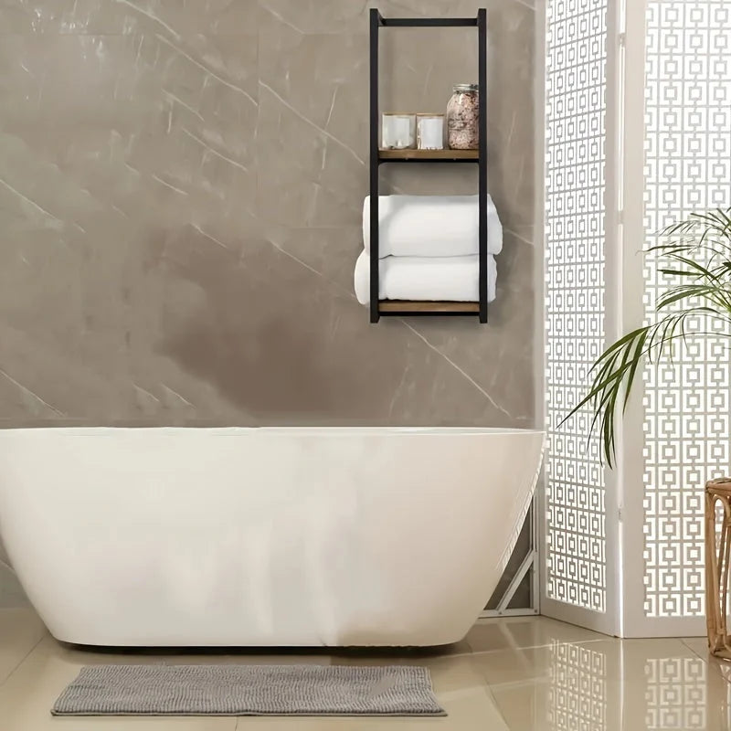 Wall Towel Holder Vertical Ventilated Space-Saving