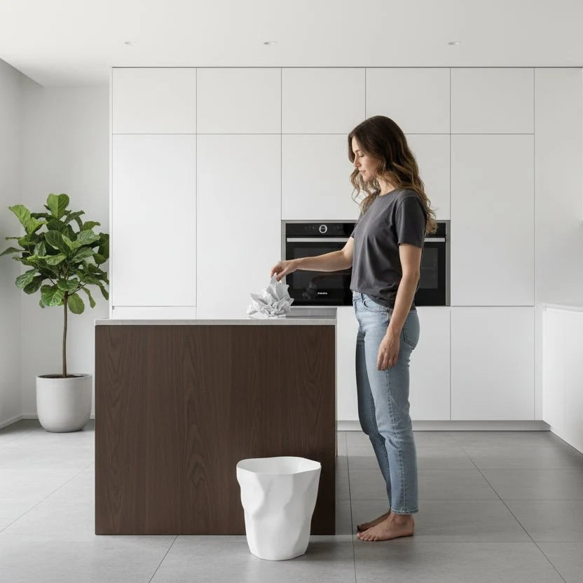 Wastebasket Space-Saving Irregular Shape