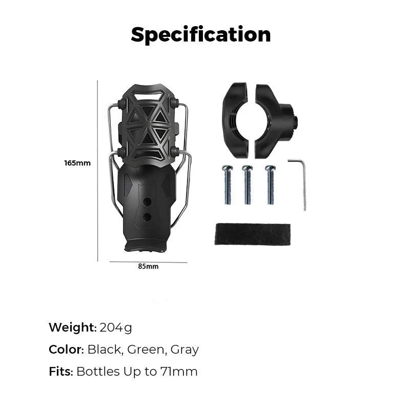 Water Bottle Holder 360° Adjustable Tool-Free Mount