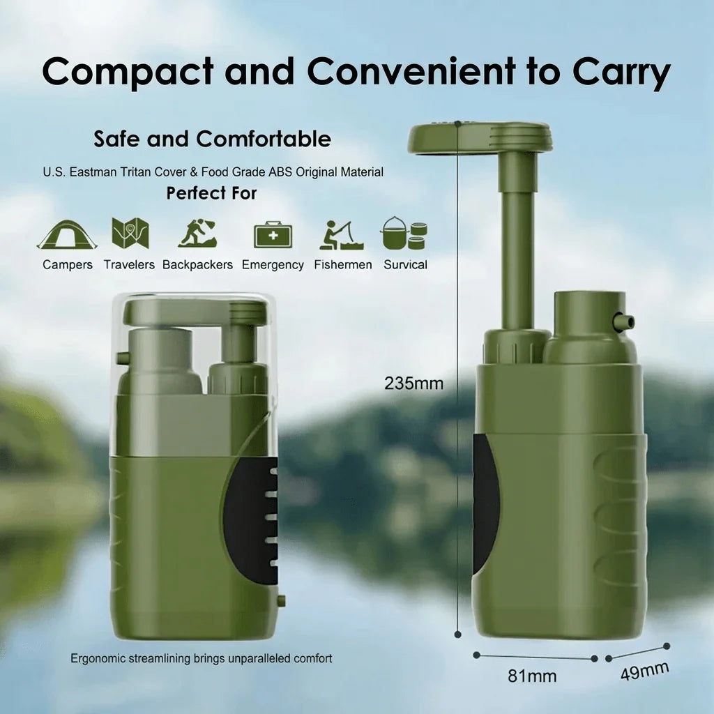 Water Filtration System Portable 3-Stage 0.01 ΞΌm Ultrafiltration