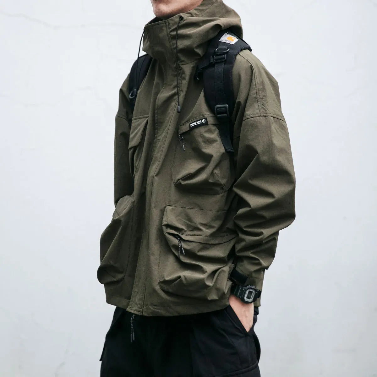 Waterproof Jacket Lightweight Packable Adjustable Hood & Cuffs