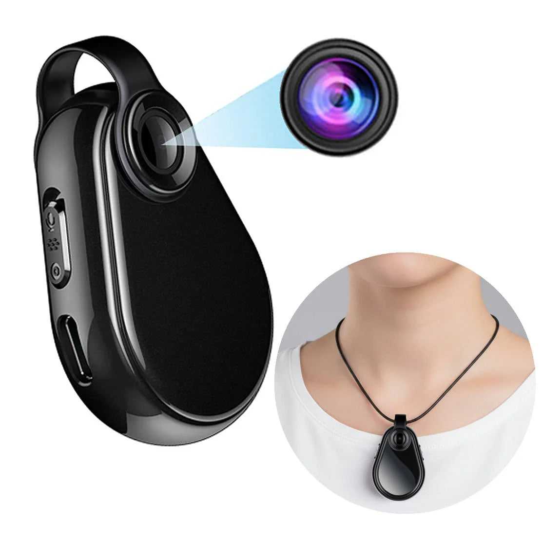 Wearable Camera Necklace 1080P Audio & Video Recording