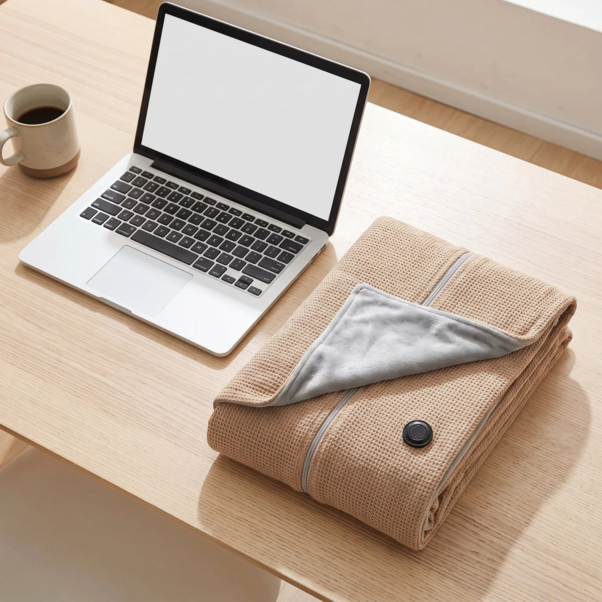 Wearable Heated Blanket USB-Powered Fleece-Lined 8 Heating Zones