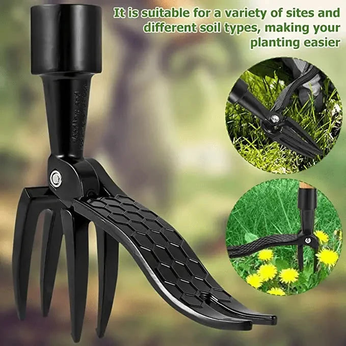 Weed Puller Four-Claw Root Extractor Foot Lever