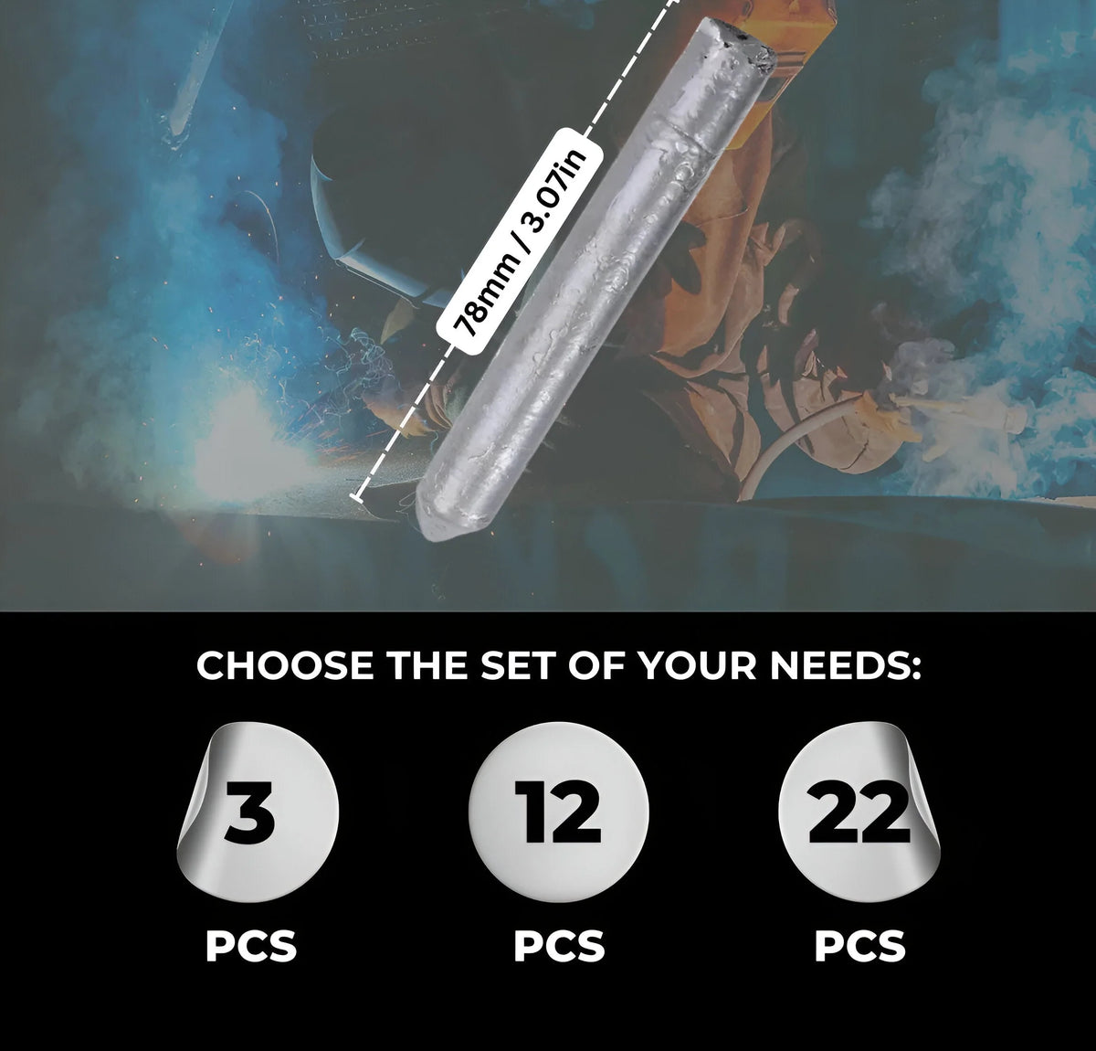Welding Rods Low-Heat Activation Multi-Metal Kit