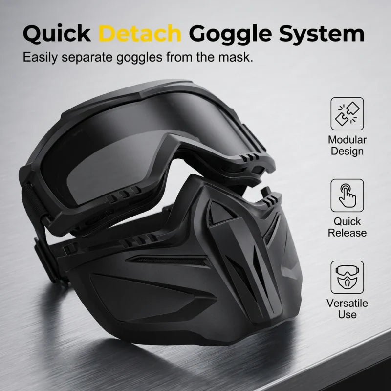 Welding Shield 2-in-1 Impact Polycarbonate Removable Goggles