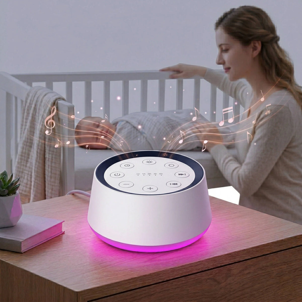 White Noise Machine 30 Sounds Night Light & Memory