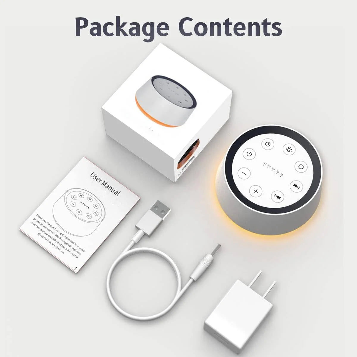 White Noise Machine 30 Sounds Night Light & Memory