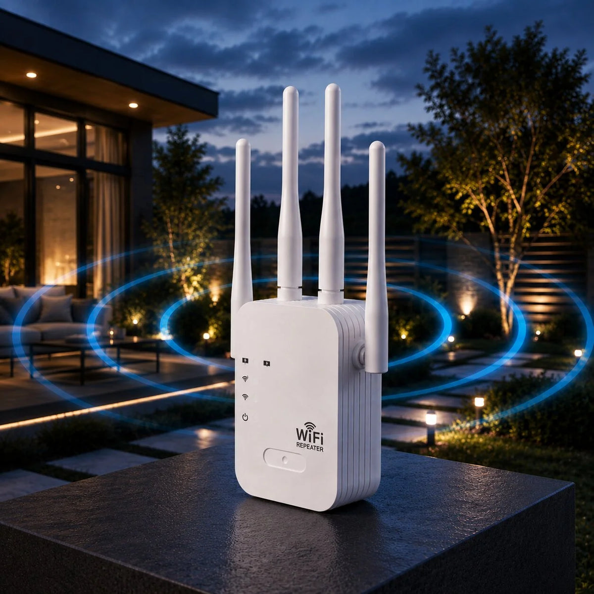Wi-Fi Repeater Dual-Band 4 Antennas LED Display