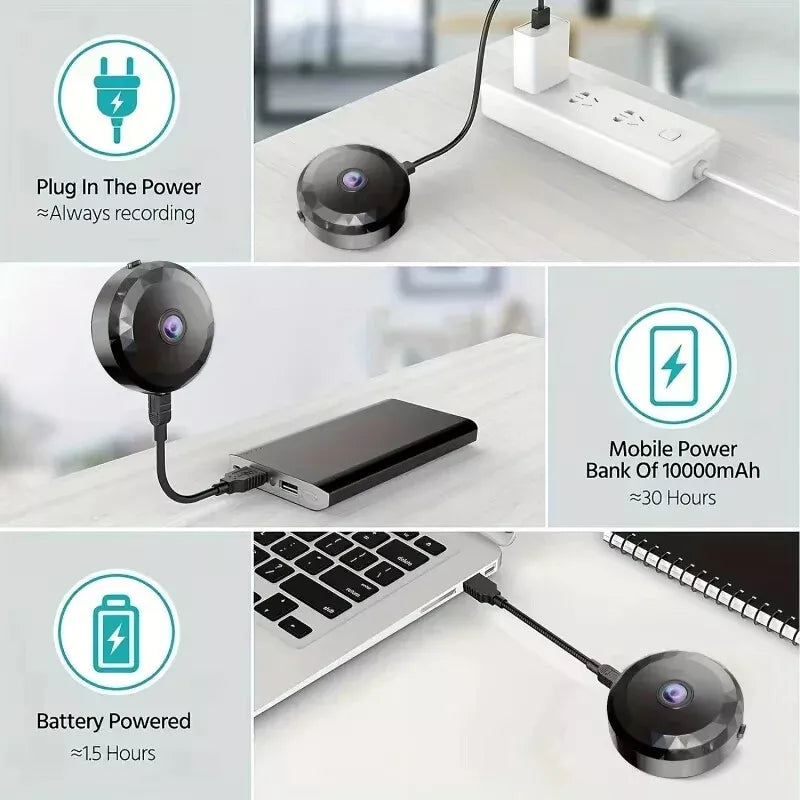 WiFi Camera Magnetic Mount MicroSD Recording