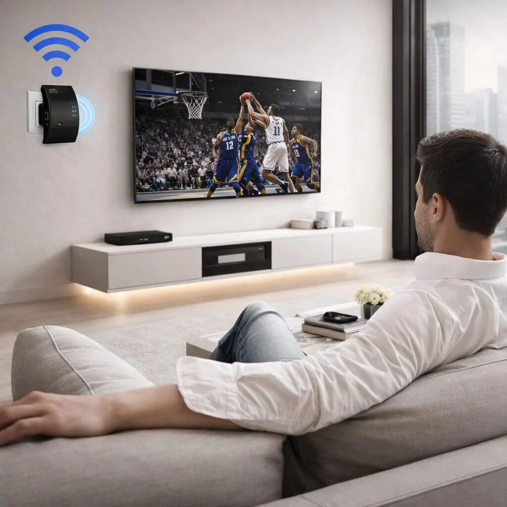 WiFi Range Extender Extended Coverage Plug-And-Play