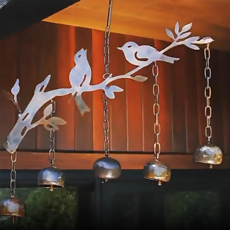 Wind Chime Antique Iron Four Tuned Bells Weatherproof