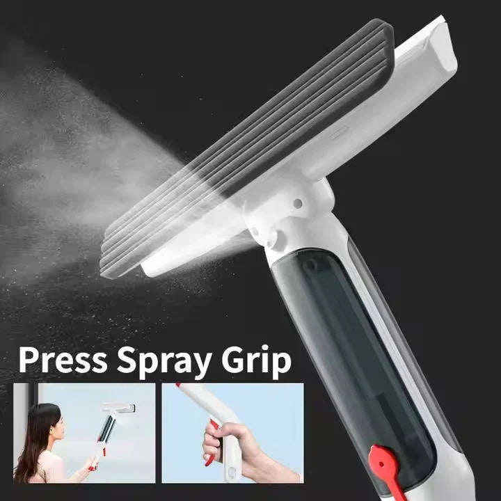 Window Cleaner Telescoping 51 Inch Microfiber Scrub & Squeegee