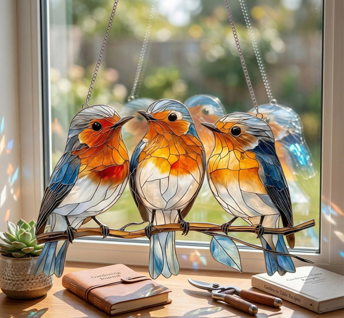 Window Suncatcher Acrylic Panel Colorful Light Projection
