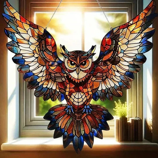 Window Suncatcher Multicolor Reflective 8 Inch Hanging Chain Included