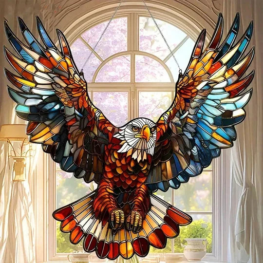 Window Suncatcher Multicolor Reflective 8 Inch Hanging Chain Included