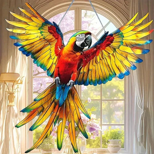 Window Suncatcher Multicolor Reflective 8 Inch Hanging Chain Included