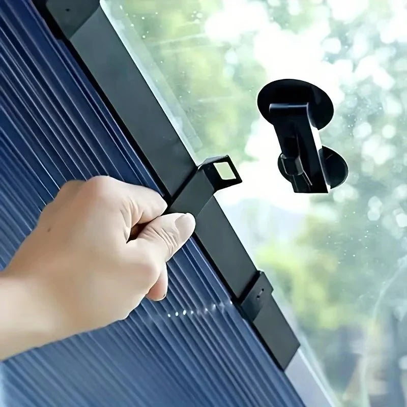 Windshield Sunshade Retractable Reflective One-Hand Operation