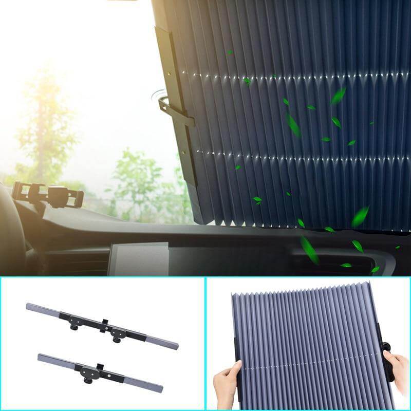 Windshield Sunshade Retractable UV-Blocking Reflective Aluminum Film