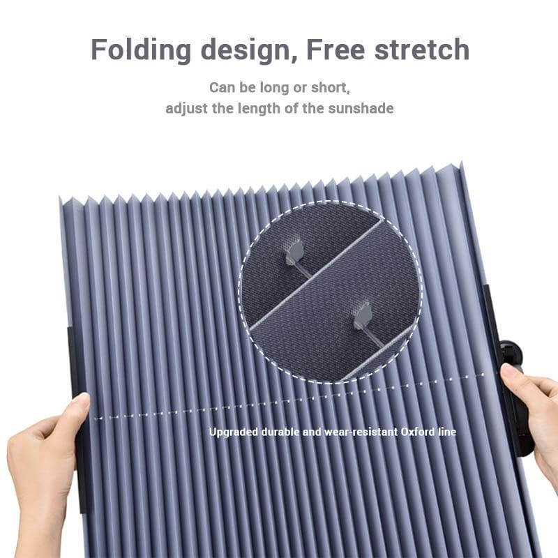 Windshield Sunshade Retractable UV-Blocking Reflective Aluminum Film