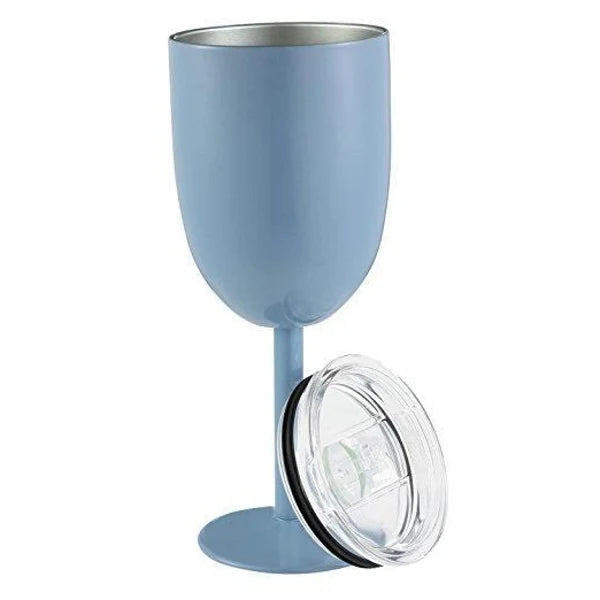 Wine Cup Double-Wall Stainless Steel Leak-Resistant Lid
